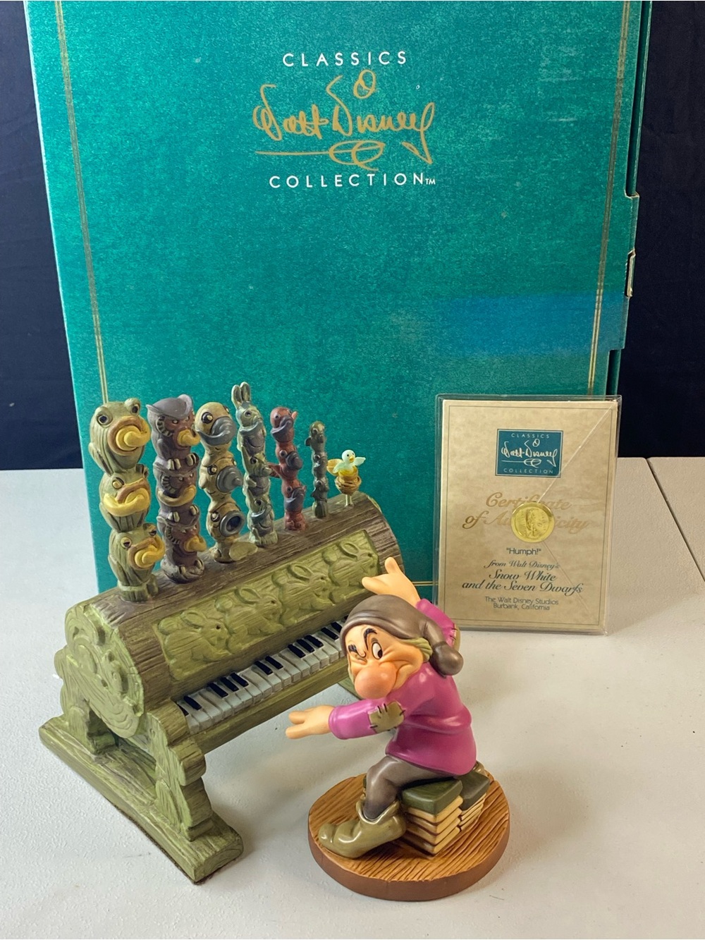 Walt Disney Classics Collection Snow White Grumpy And Organ w/COA Box